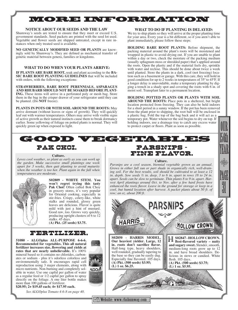 R.H. Shumway Annual Catalog Weekly Ad January 1 - December 31, 2026