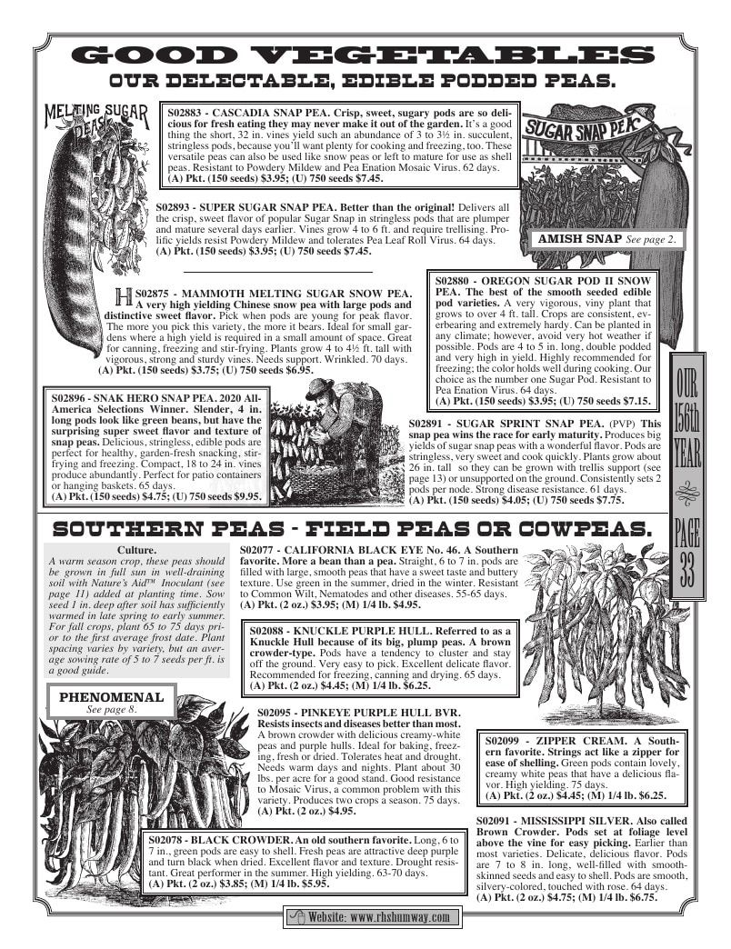 R.H. Shumway Annual Catalog Weekly Ad January 1 - December 31, 2026