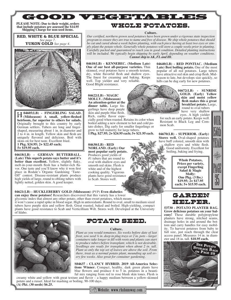R.H. Shumway Annual Catalog Weekly Ad January 1 - December 31, 2026