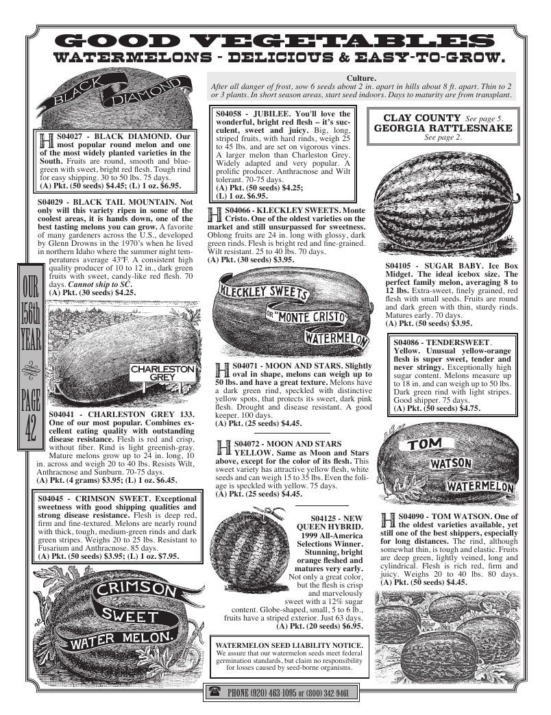 R.H. Shumway Annual Catalog Weekly Ad January 1 - December 31, 2026