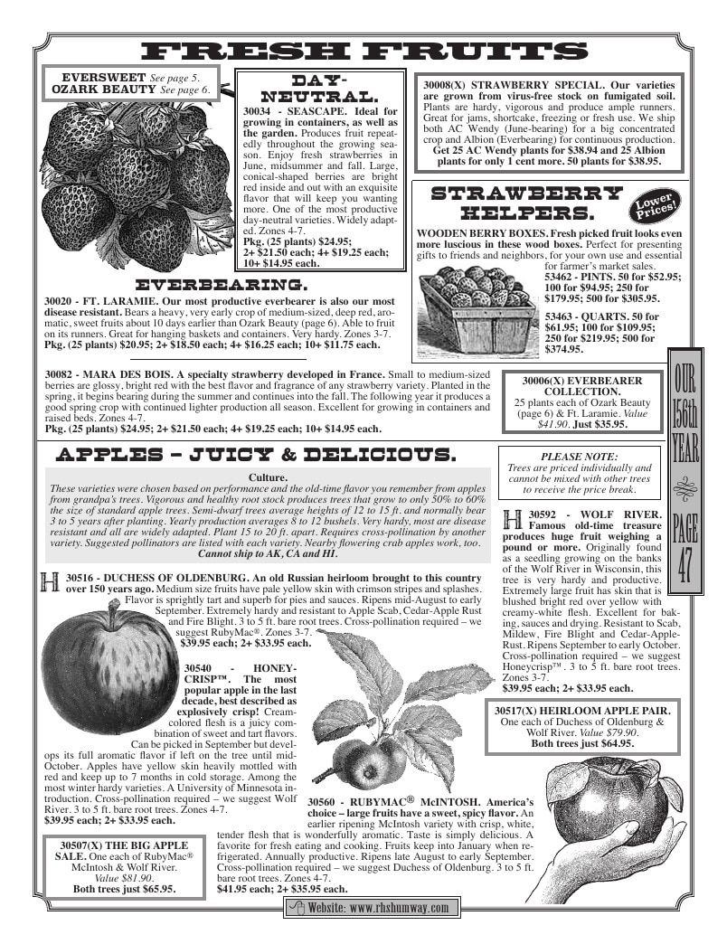R.H. Shumway Annual Catalog Weekly Ad January 1 - December 31, 2026