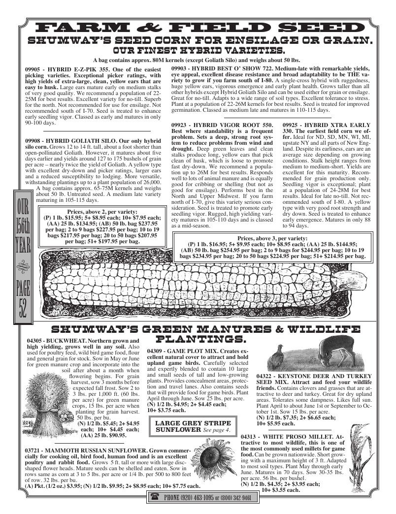 R.H. Shumway Annual Catalog Weekly Ad January 1 - December 31, 2026