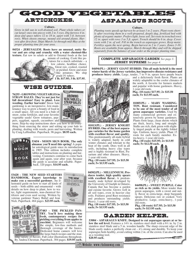 R.H. Shumway Annual Catalog Weekly Ad January 1 - December 31, 2026