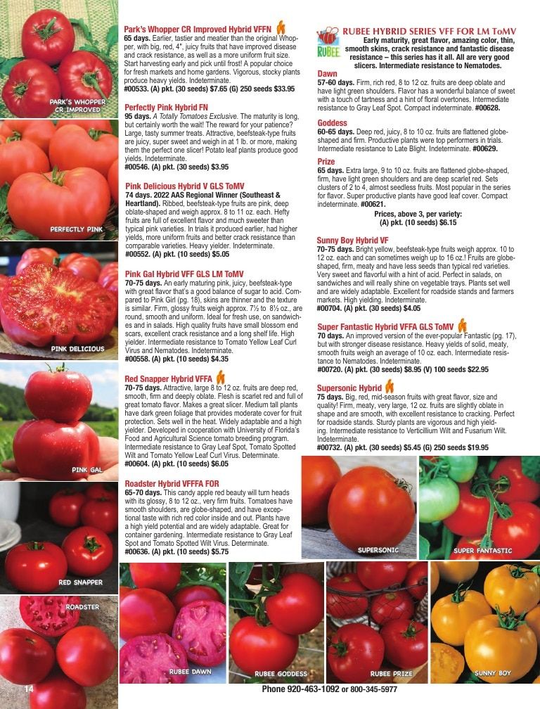 Totally Tomatoes Annual Catalog Weekly Ad January 1 - December 31, 2026