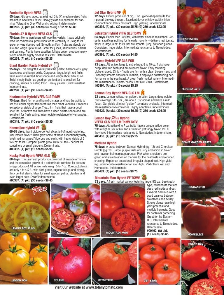 Totally Tomatoes Annual Catalog Weekly Ad January 1 - December 31, 2026