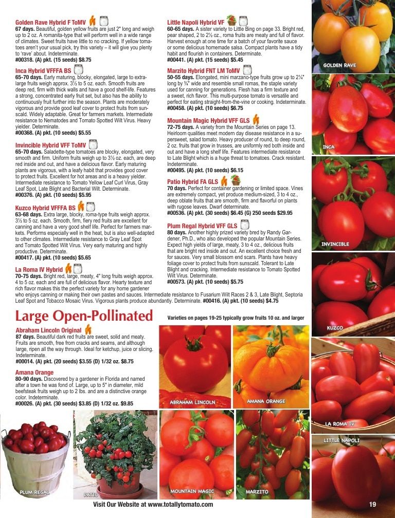 Totally Tomatoes Annual Catalog Weekly Ad January 1 - December 31, 2026