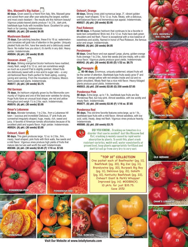 Totally Tomatoes Annual Catalog Weekly Ad January 1 - December 31, 2026