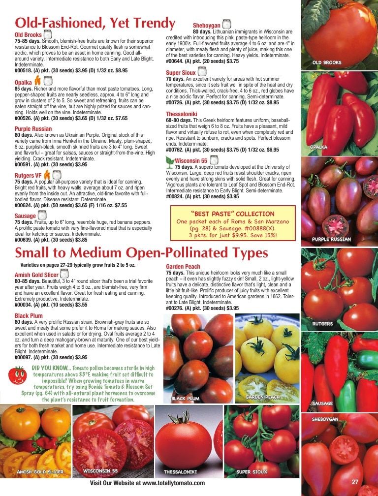 Totally Tomatoes Annual Catalog Weekly Ad January 1 - December 31, 2026