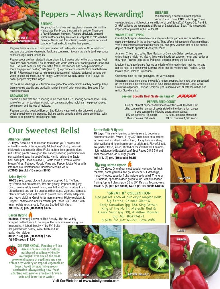 Totally Tomatoes Annual Catalog Weekly Ad January 1 - December 31, 2026