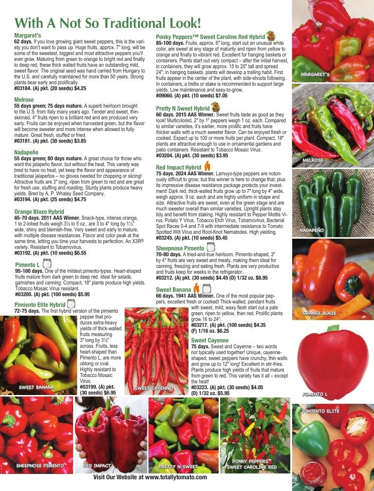 Totally Tomatoes Annual Catalog Weekly Ad January 1 - December 31, 2026
