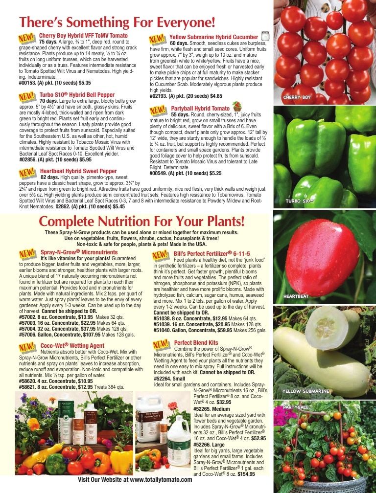 Totally Tomatoes Annual Catalog Weekly Ad January 1 - December 31, 2026