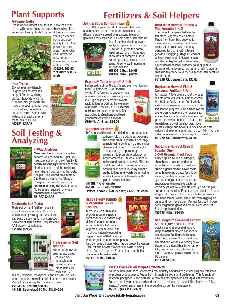 Totally Tomatoes Annual Catalog Weekly Ad January 1 - December 31, 2026