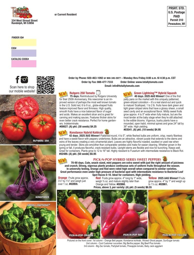 Totally Tomatoes Annual Catalog Weekly Ad January 1 - December 31, 2026