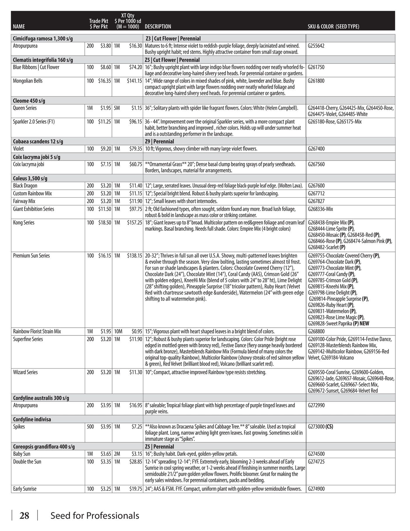 GeoSeed Professional Seed Catalog Weekly Ad July 1, 2026 - June 30, 2027
