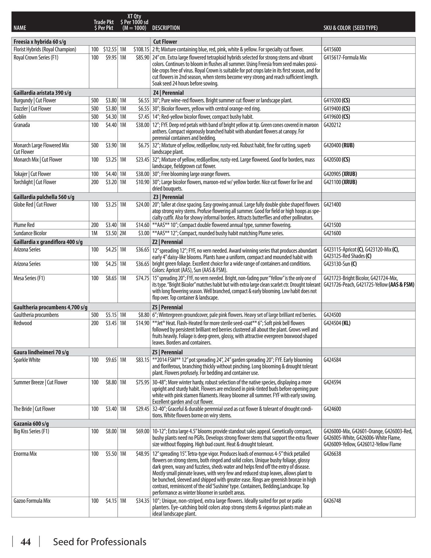 GeoSeed Professional Seed Catalog Weekly Ad July 1, 2026 - June 30, 2027