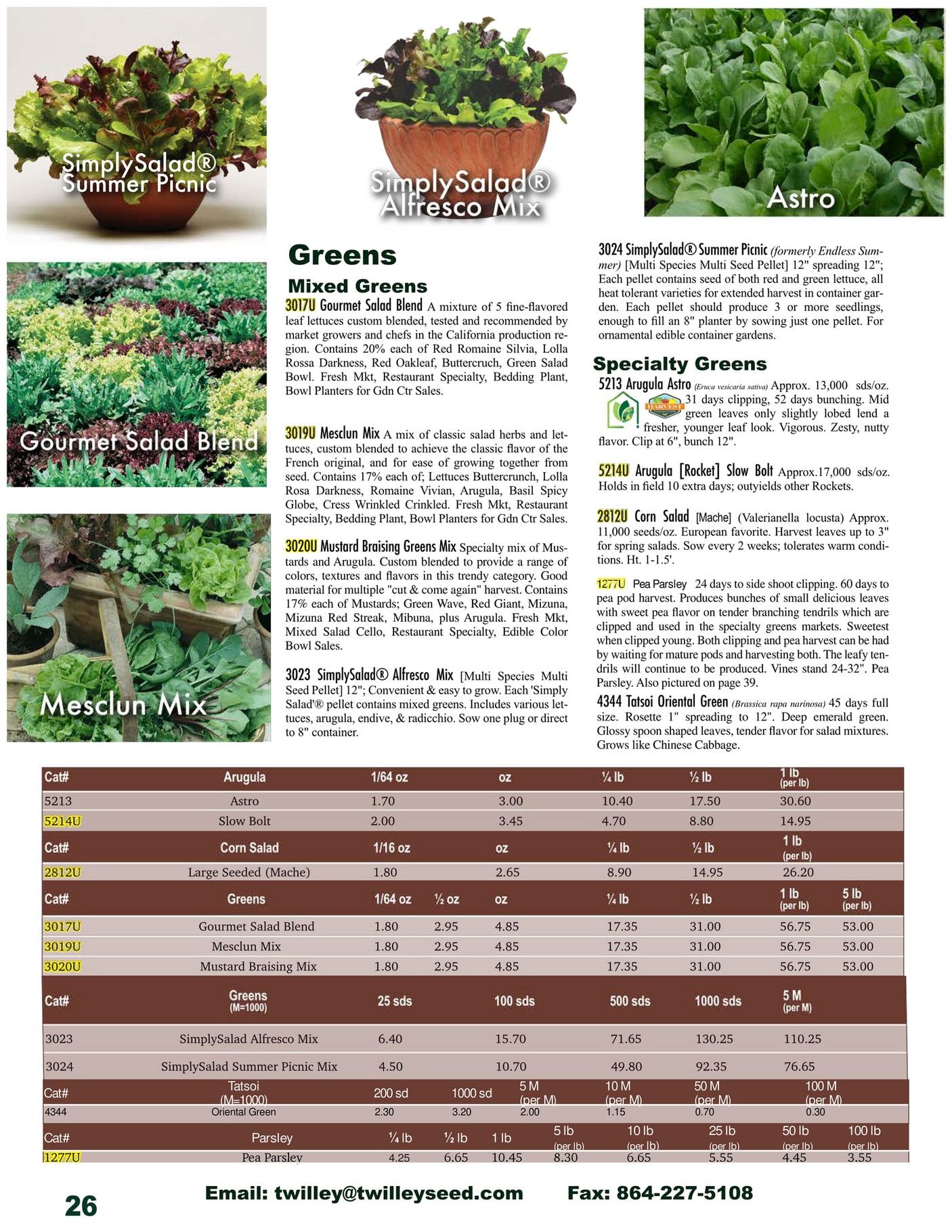 Twilley Seed Professional Seed Catalog Weekly Ad July 1, 2025 - December 31, 2026