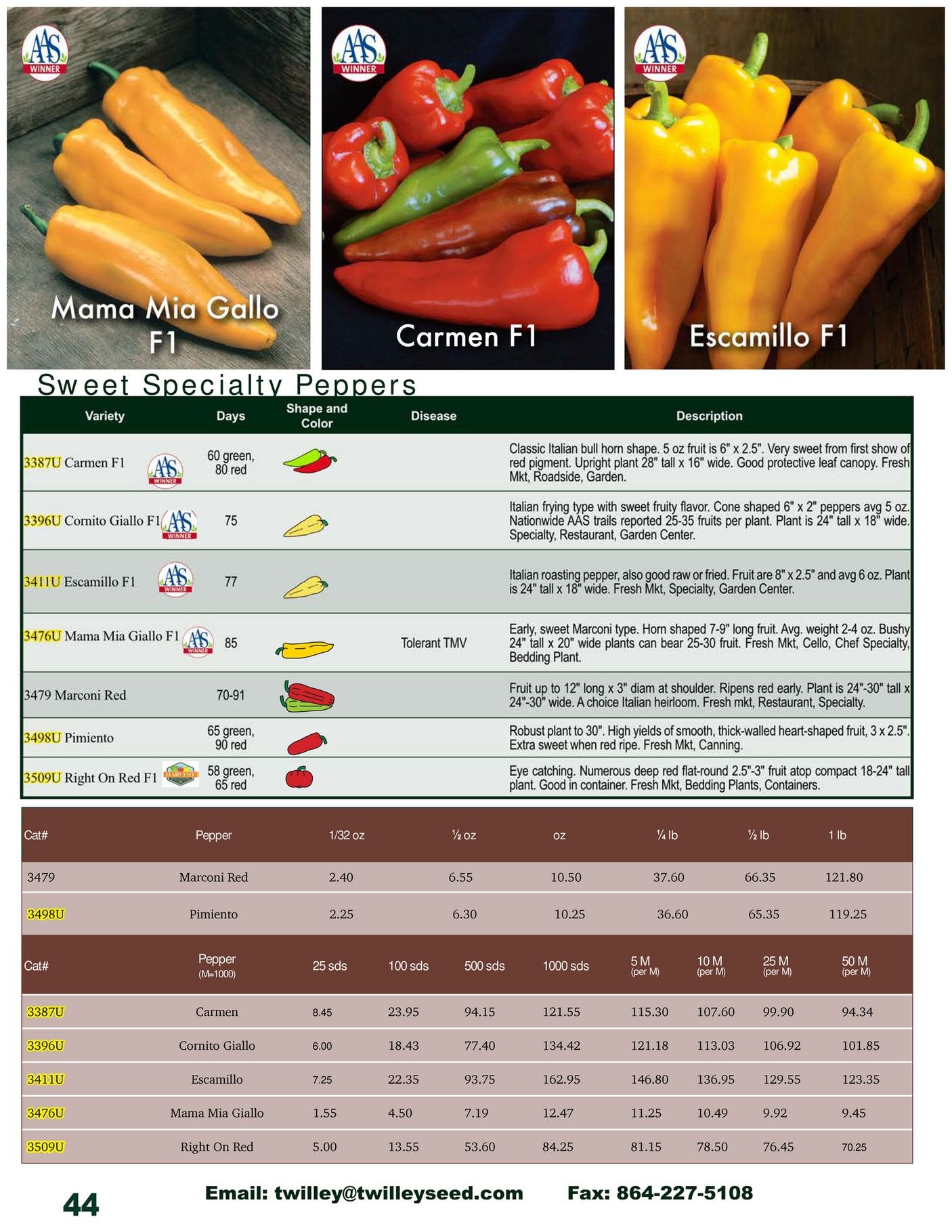 Twilley Seed Professional Seed Catalog Weekly Ad July 1, 2025 - December 31, 2026