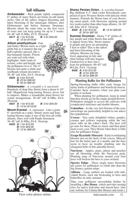 Fedco Seeds Bulbs Catalog Weekly Ad January 1 - December 31, 2026