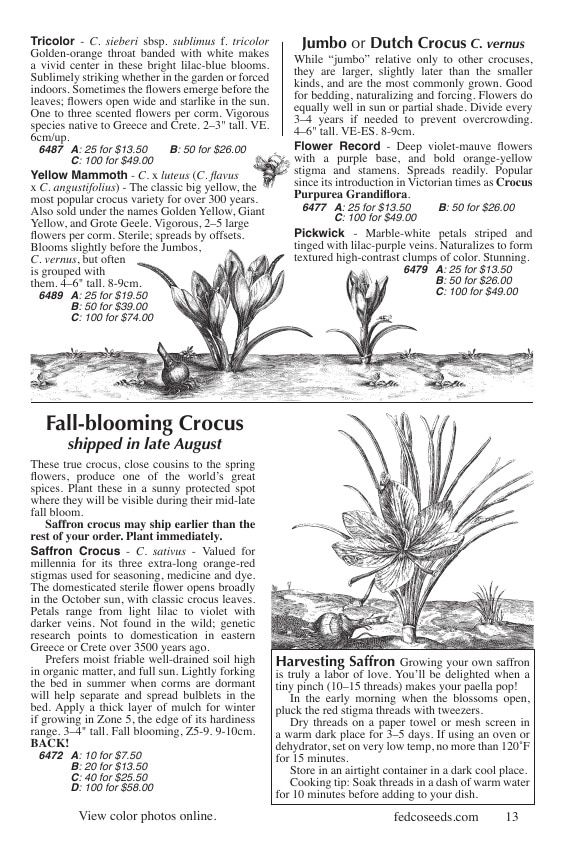 Fedco Seeds Bulbs Catalog Weekly Ad January 1 - December 31, 2026