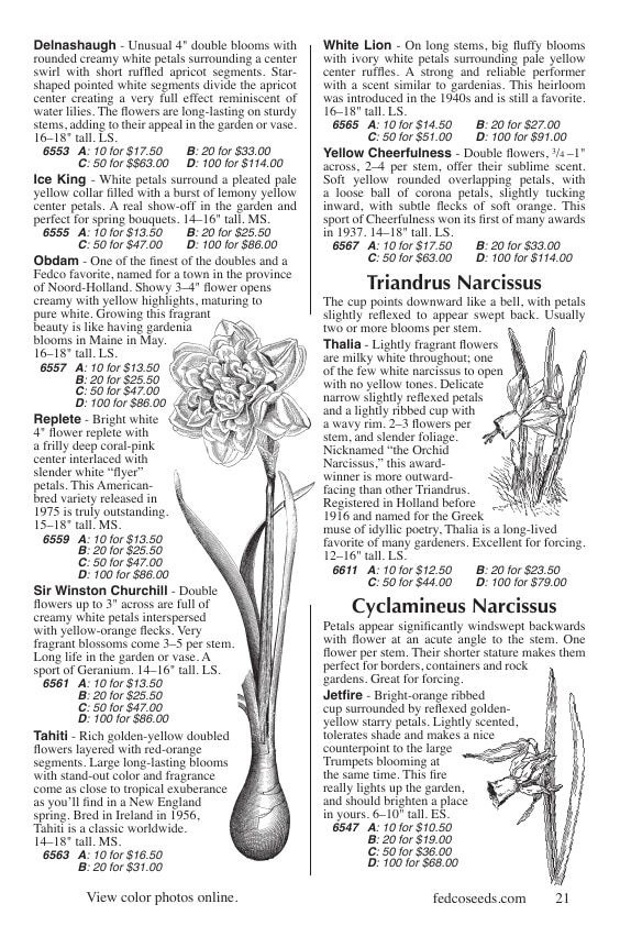 Fedco Seeds Bulbs Catalog Weekly Ad January 1 - December 31, 2026