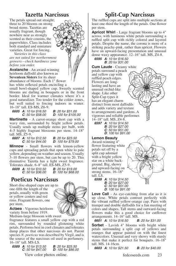 Fedco Seeds Bulbs Catalog Weekly Ad January 1 - December 31, 2026