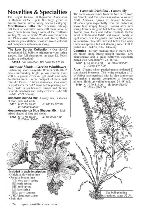 Fedco Seeds Bulbs Catalog Weekly Ad January 1 - December 31, 2026