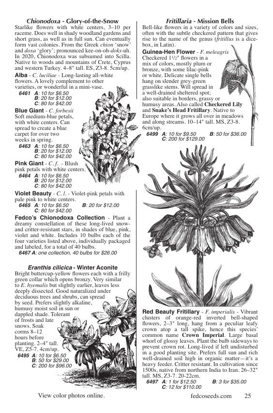 Fedco Seeds Bulbs Catalog Weekly Ad January 1 - December 31, 2026