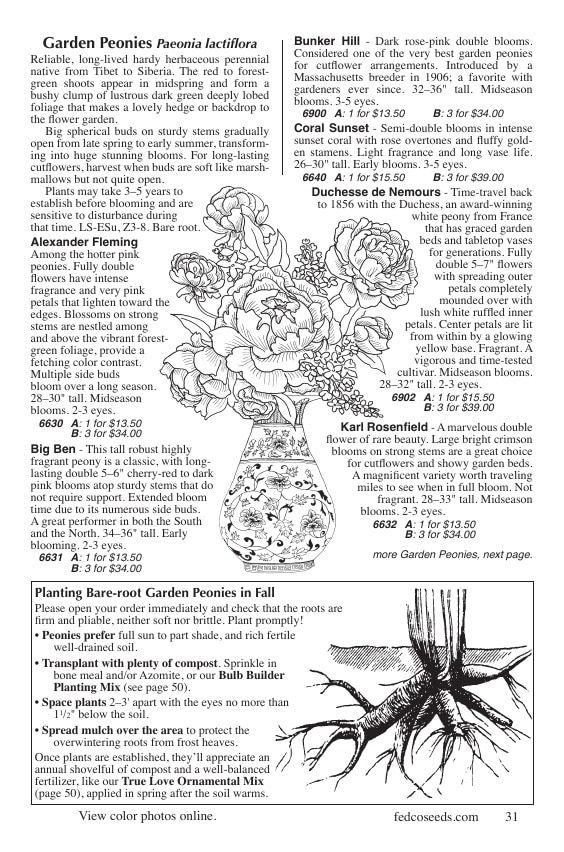 Fedco Seeds Bulbs Catalog Weekly Ad January 1 - December 31, 2026