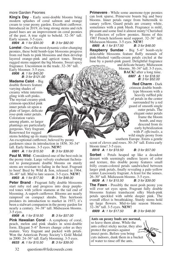 Fedco Seeds Bulbs Catalog Weekly Ad January 1 - December 31, 2026
