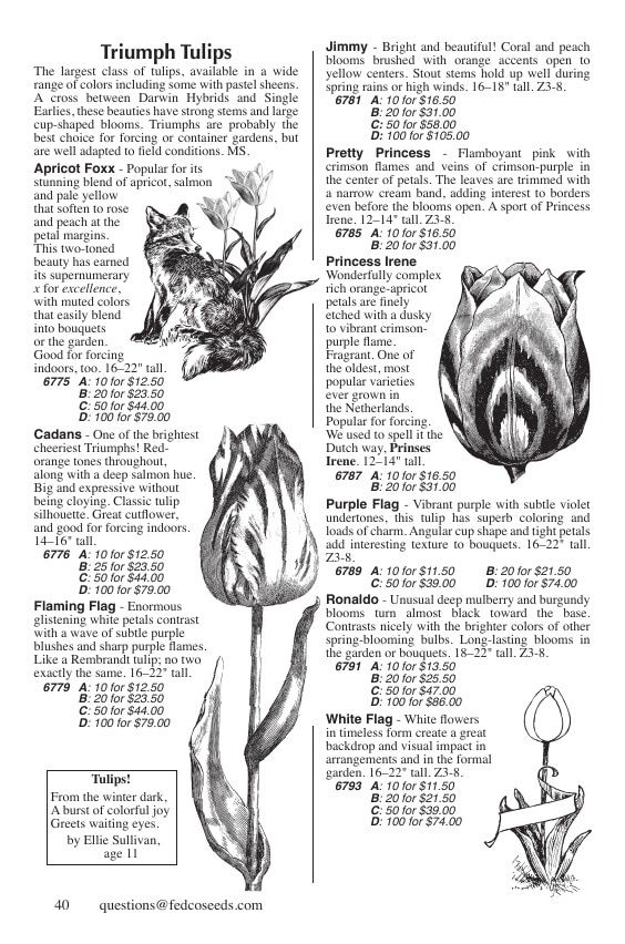 Fedco Seeds Bulbs Catalog Weekly Ad January 1 - December 31, 2026