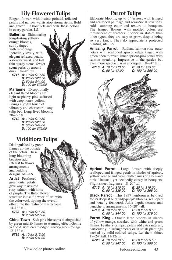 Fedco Seeds Bulbs Catalog Weekly Ad January 1 - December 31, 2026