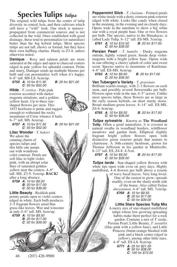 Fedco Seeds Bulbs Catalog Weekly Ad January 1 - December 31, 2026