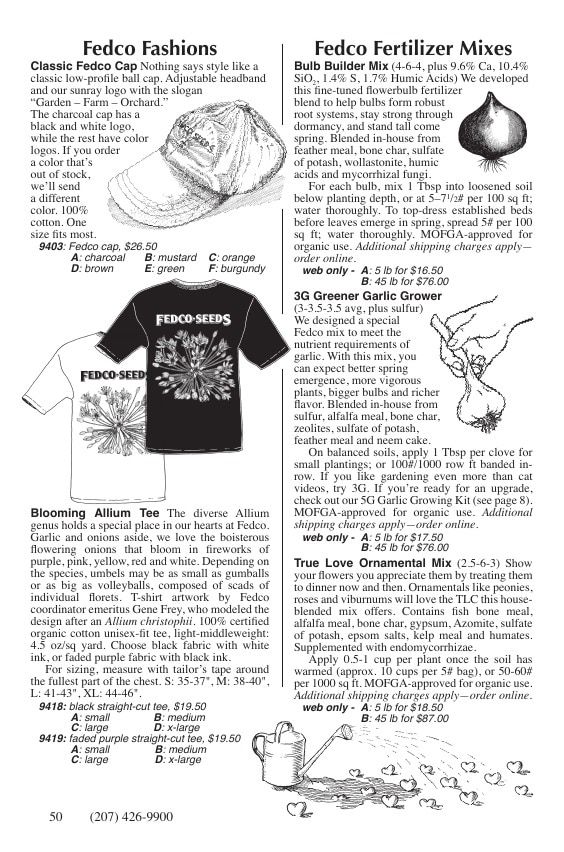 Fedco Seeds Bulbs Catalog Weekly Ad January 1 - December 31, 2026