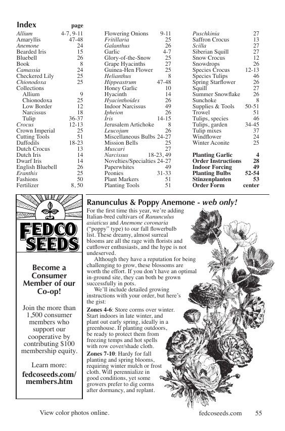 Fedco Seeds Bulbs Catalog Weekly Ad January 1 - December 31, 2026