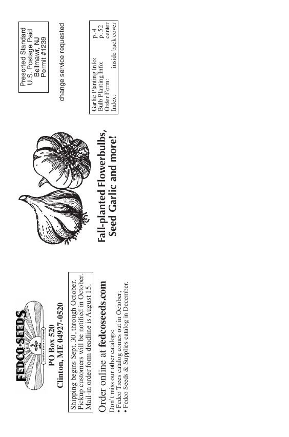 Fedco Seeds Bulbs Catalog Weekly Ad January 1 - December 31, 2026