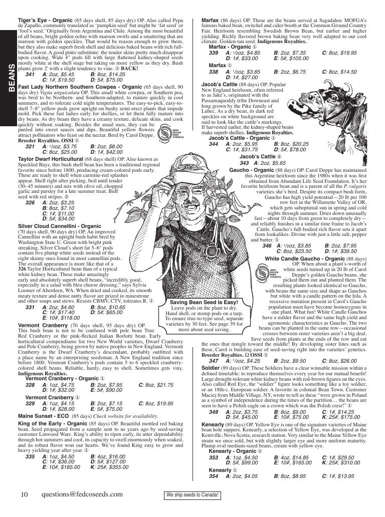 Fedco Seeds Seeds Catalog Weekly Ad January 1 - December 31, 2026