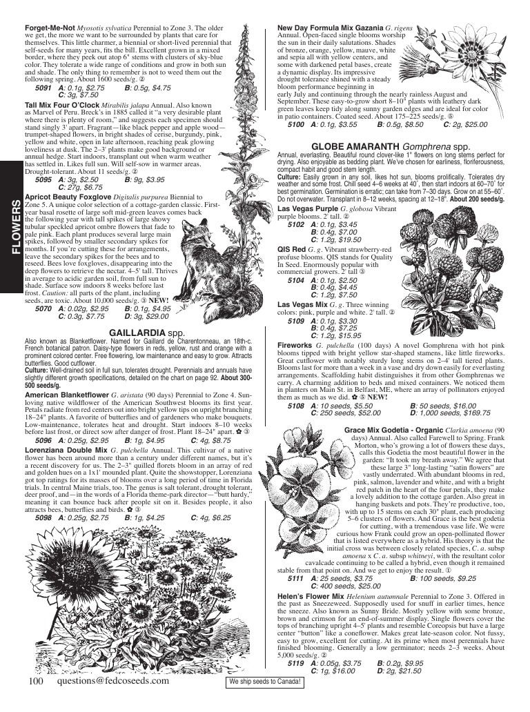 Fedco Seeds Seeds Catalog Weekly Ad January 1 - December 31, 2026