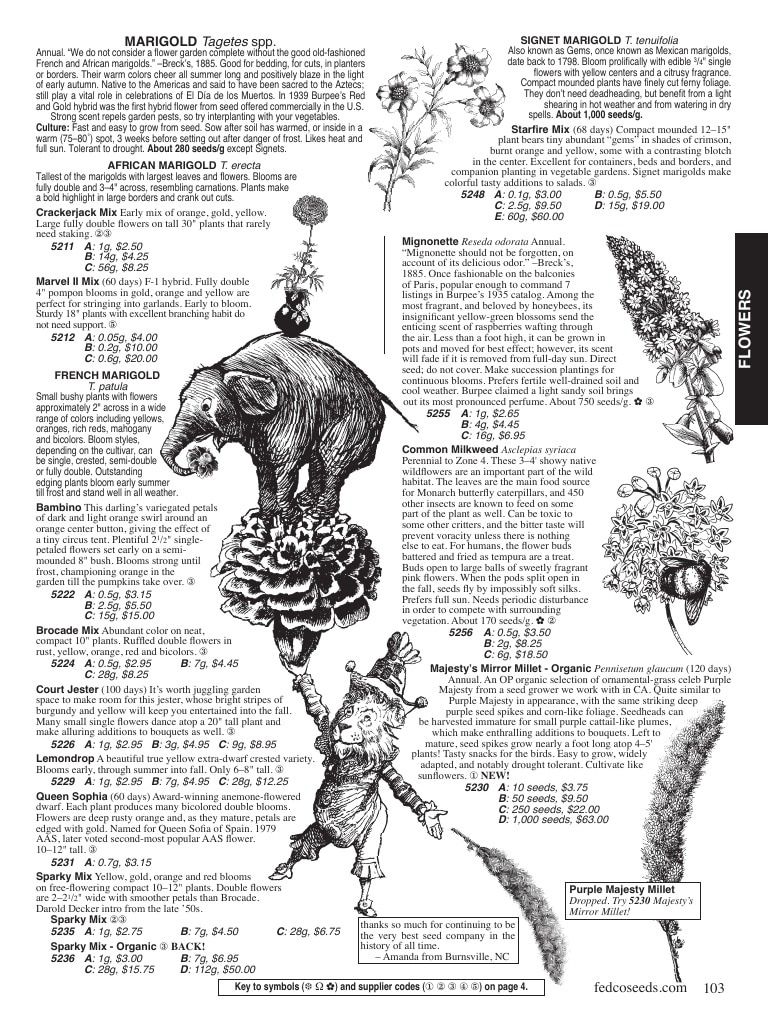 Fedco Seeds Seeds Catalog Weekly Ad January 1 - December 31, 2026