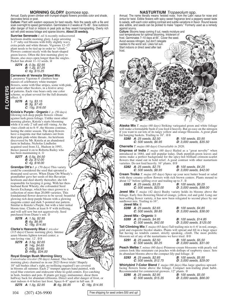 Fedco Seeds Seeds Catalog Weekly Ad January 1 - December 31, 2026