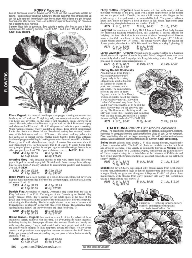 Fedco Seeds Seeds Catalog Weekly Ad January 1 - December 31, 2026