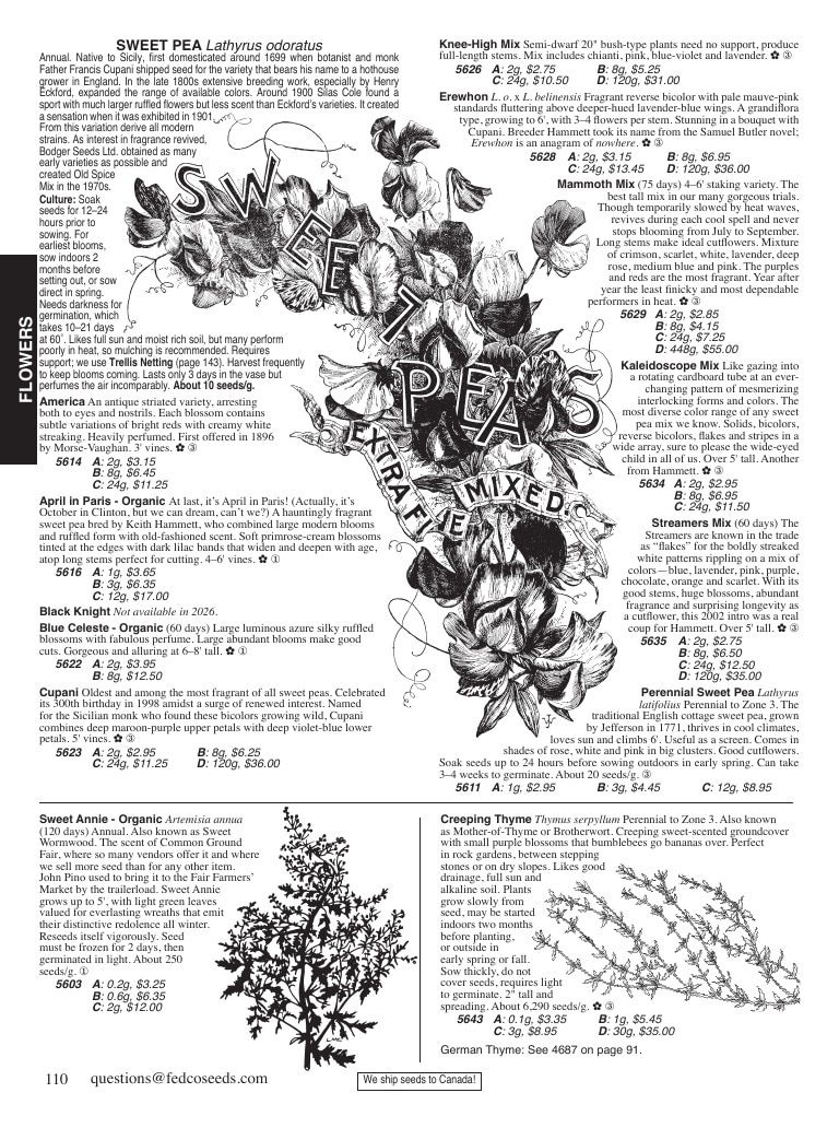 Fedco Seeds Seeds Catalog Weekly Ad January 1 - December 31, 2026