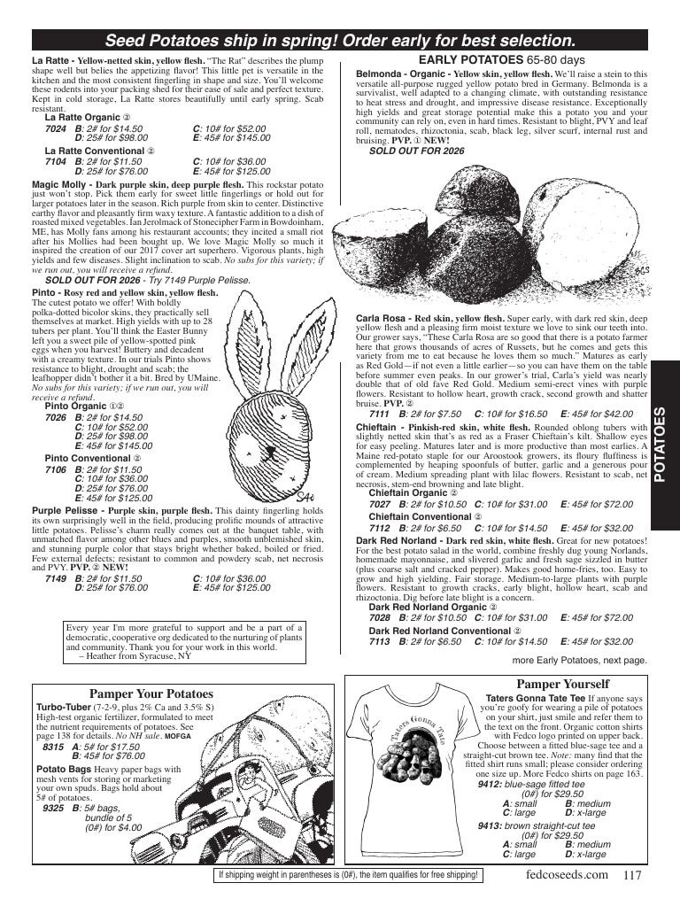 Fedco Seeds Seeds Catalog Weekly Ad January 1 - December 31, 2026