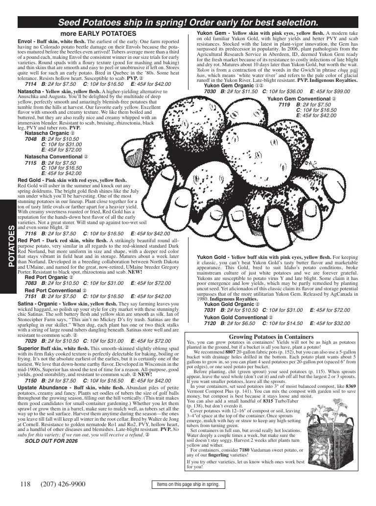 Fedco Seeds Seeds Catalog Weekly Ad January 1 - December 31, 2026