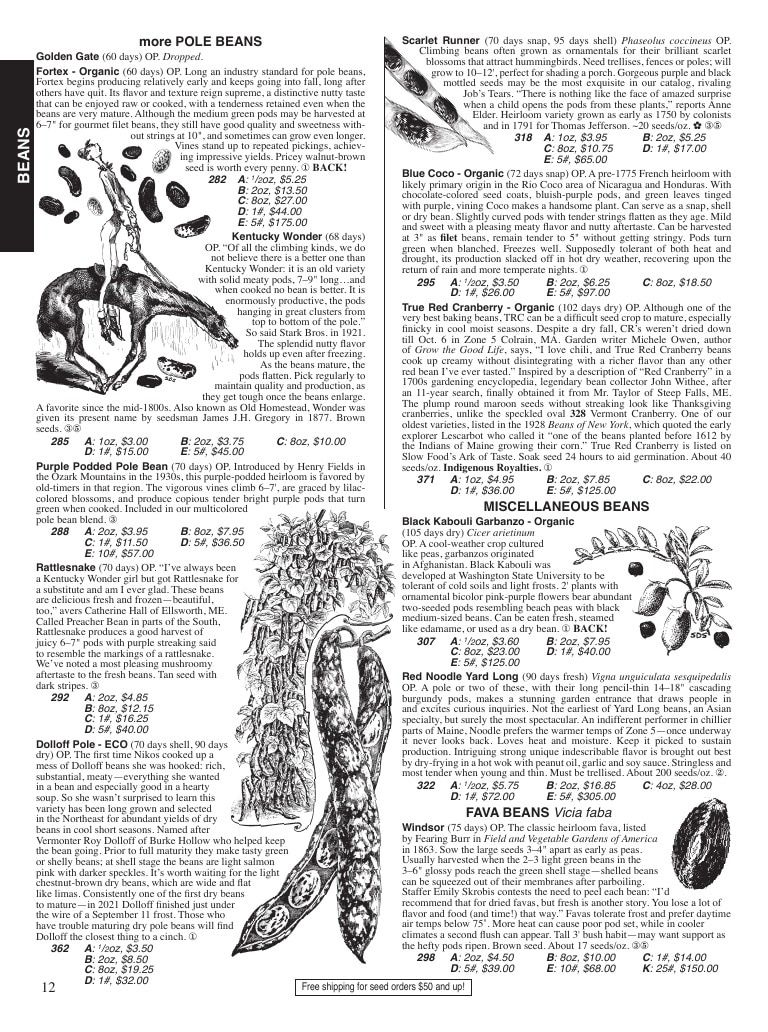 Fedco Seeds Seeds Catalog Weekly Ad January 1 - December 31, 2026