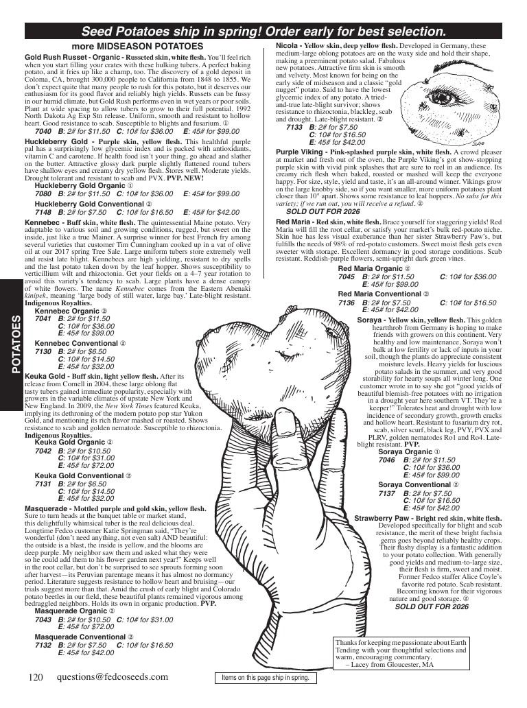 Fedco Seeds Seeds Catalog Weekly Ad January 1 - December 31, 2026