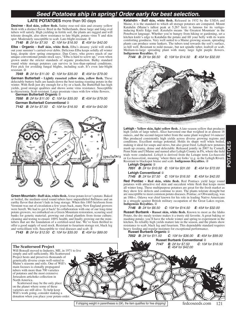 Fedco Seeds Seeds Catalog Weekly Ad January 1 - December 31, 2026