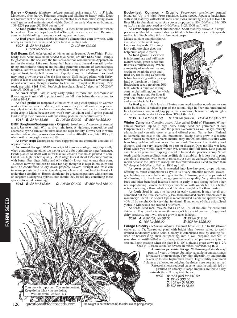 Fedco Seeds Seeds Catalog Weekly Ad January 1 - December 31, 2026