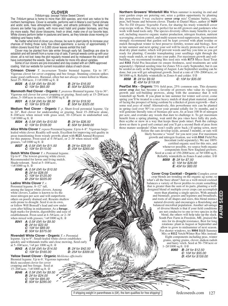 Fedco Seeds Seeds Catalog Weekly Ad January 1 - December 31, 2026