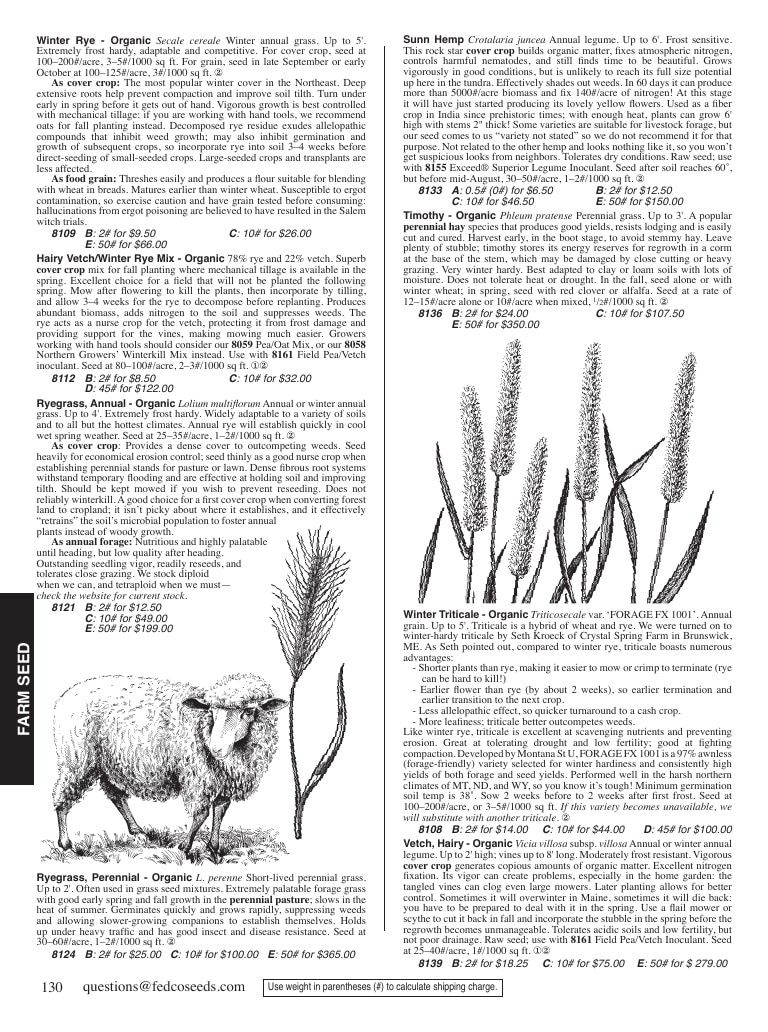 Fedco Seeds Seeds Catalog Weekly Ad January 1 - December 31, 2026