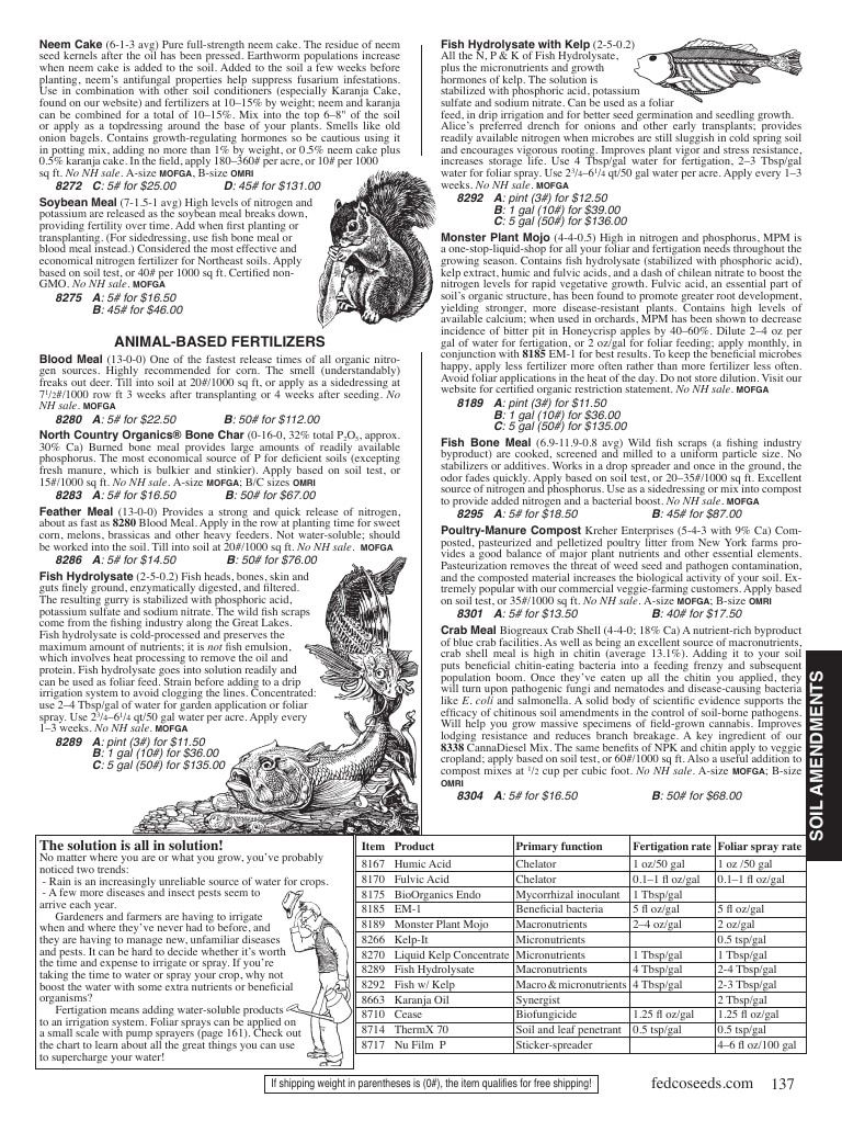 Fedco Seeds Seeds Catalog Weekly Ad January 1 - December 31, 2026